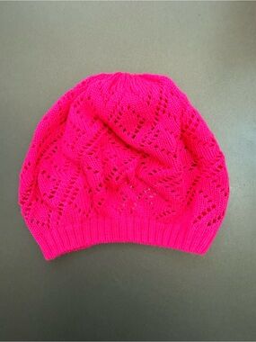 Claire's Hot Pink Knit Slouch Beanie -Size S/M